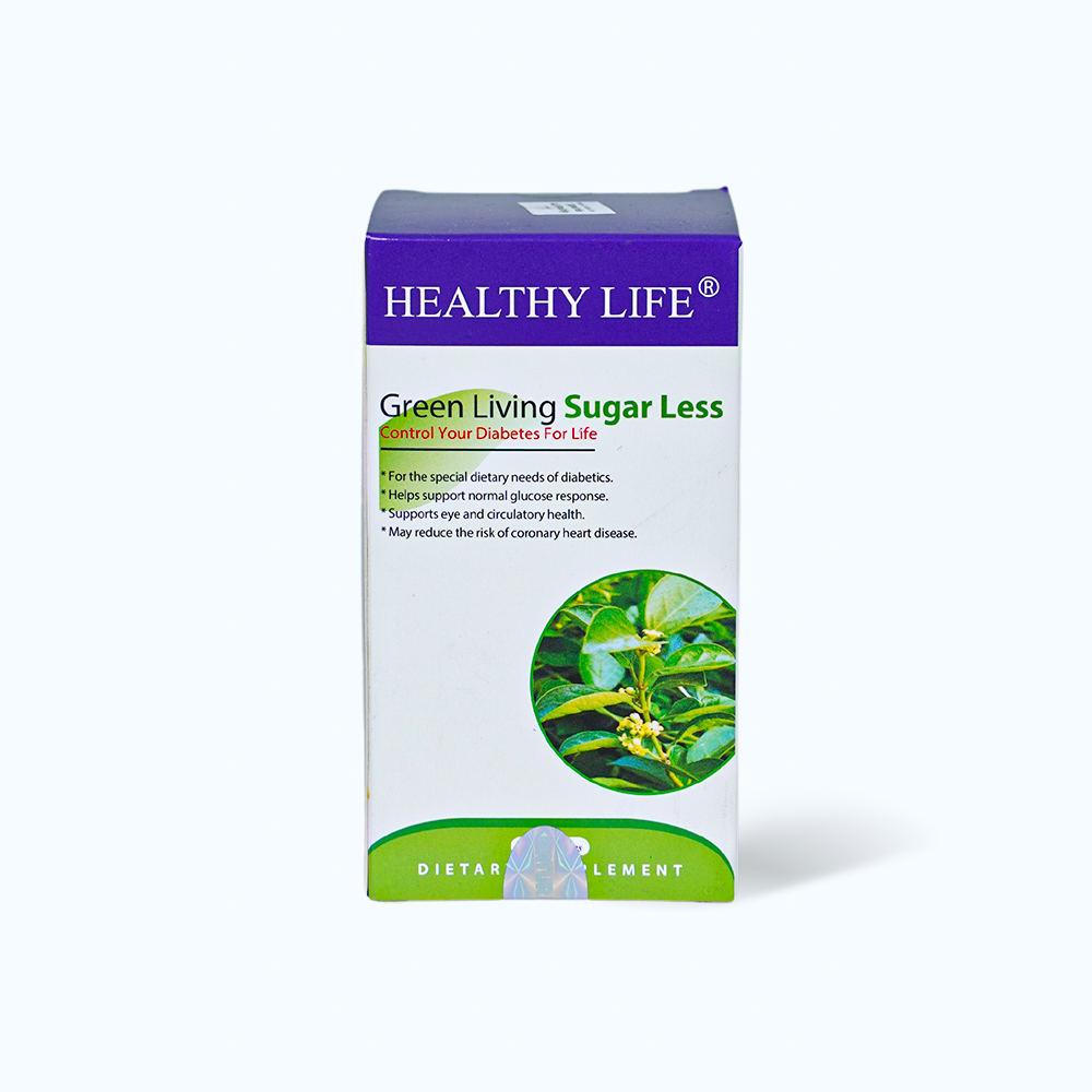 Healthy Life Green Living Sugar Less H.Tro Giam Duong Huyet (Hop 60v)