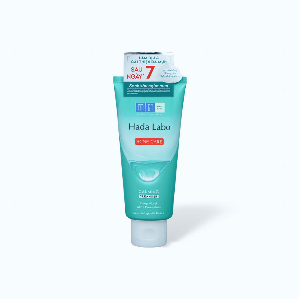 Hada Labo Kem Rua Mat Cho Da Mun Va Nhay Cam Acne Care Calming Cleanser 80g
