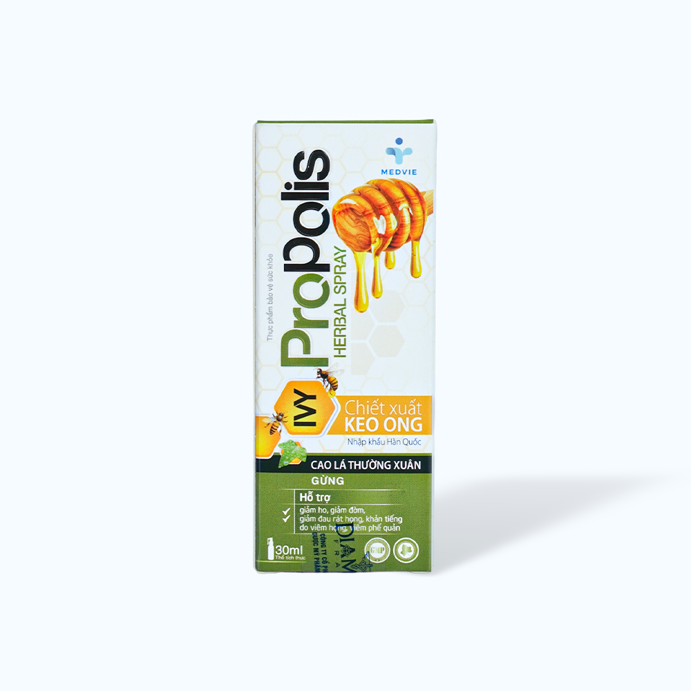 IVY Propolis Xit hong Keo Ong Ho Tro Giam Ho, Dau Rat Hong 30ml