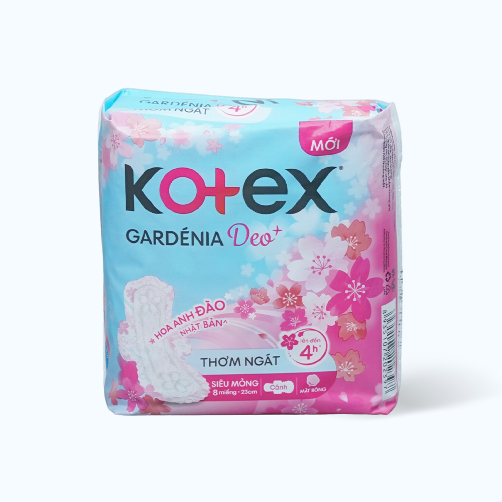 Kotex BVS Ban Ngay Co Canh Gardenia Deo 23cm 8M