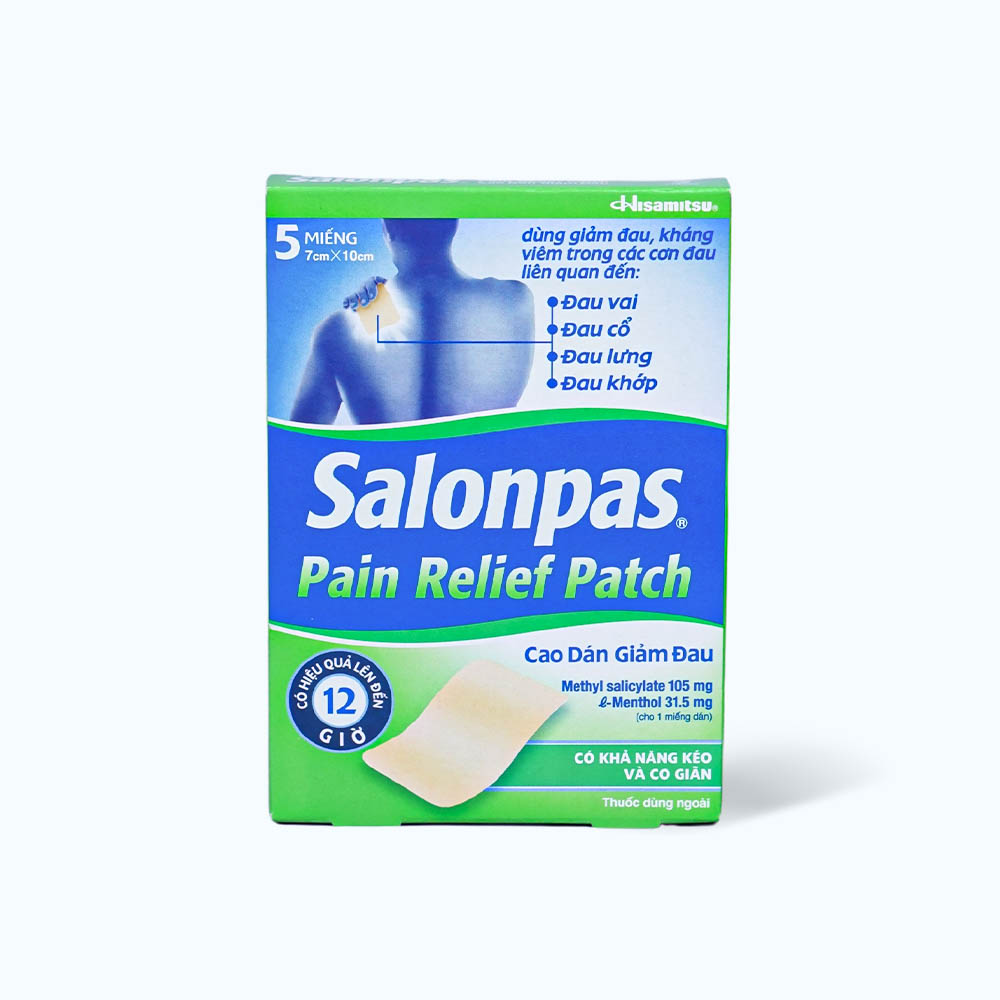 Salonpas pain relief patch (5 Mieng/hop)7 x10cm