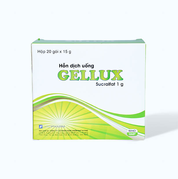 Gellux 15g ( chua Sucralfat 1g)(Hop 20goi)