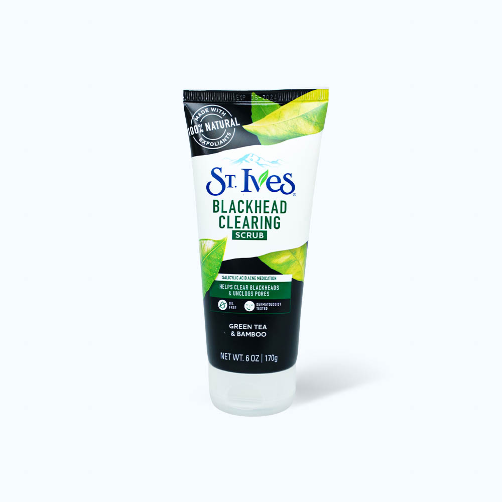 ST.IVES SRM Tay Te Bao Da Chet Tra Xanh & Than Tre 170g/Tuyp