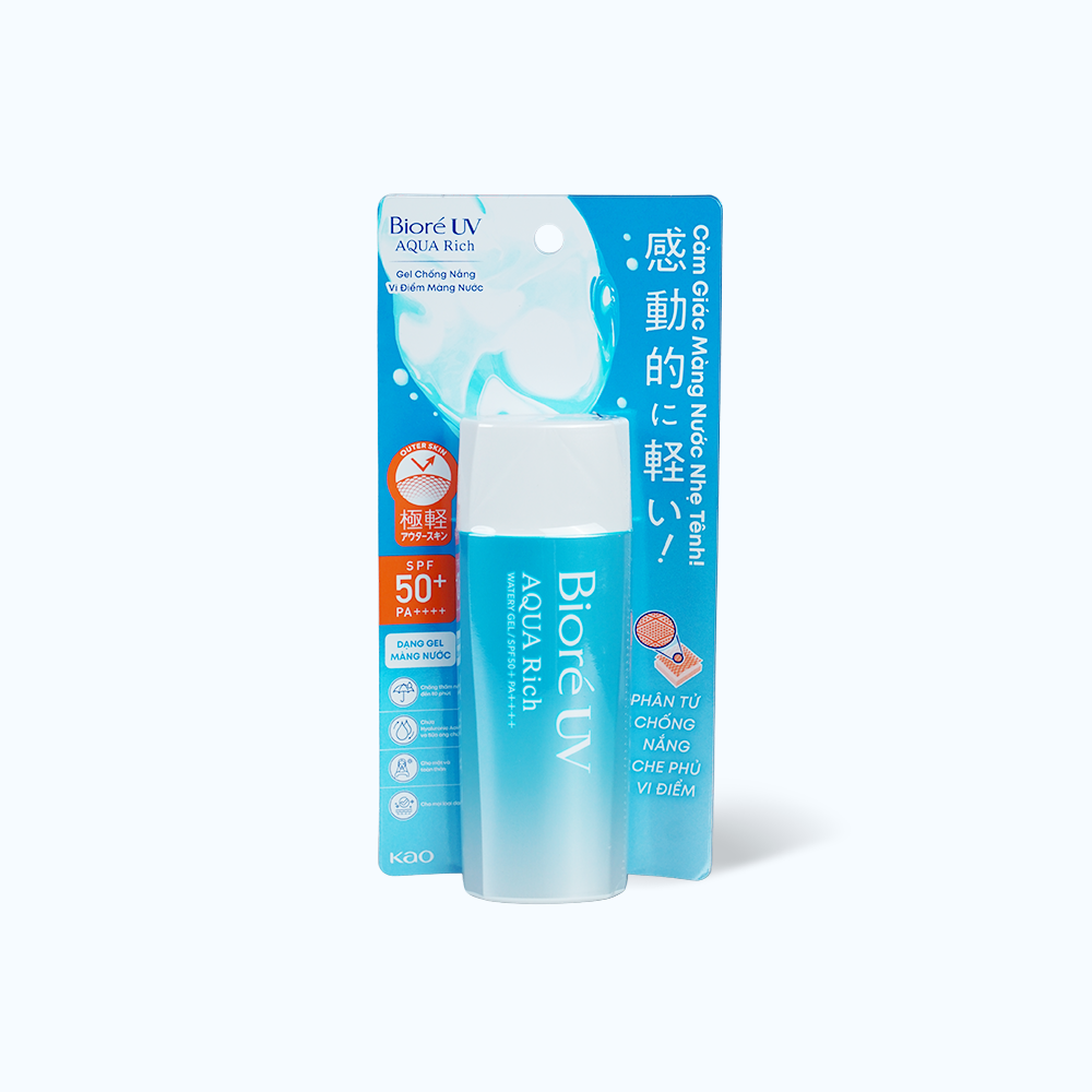 Biore Aqua Rich Gel Chong Nang SPF 50+ PA++++ 90ml/Tuyp