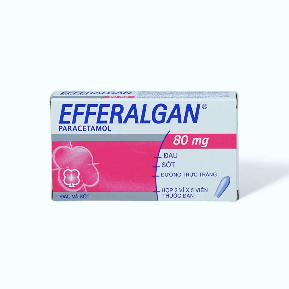 Efferalgan Suppo. 80mg (2vi*5 viên thuốc đạn)