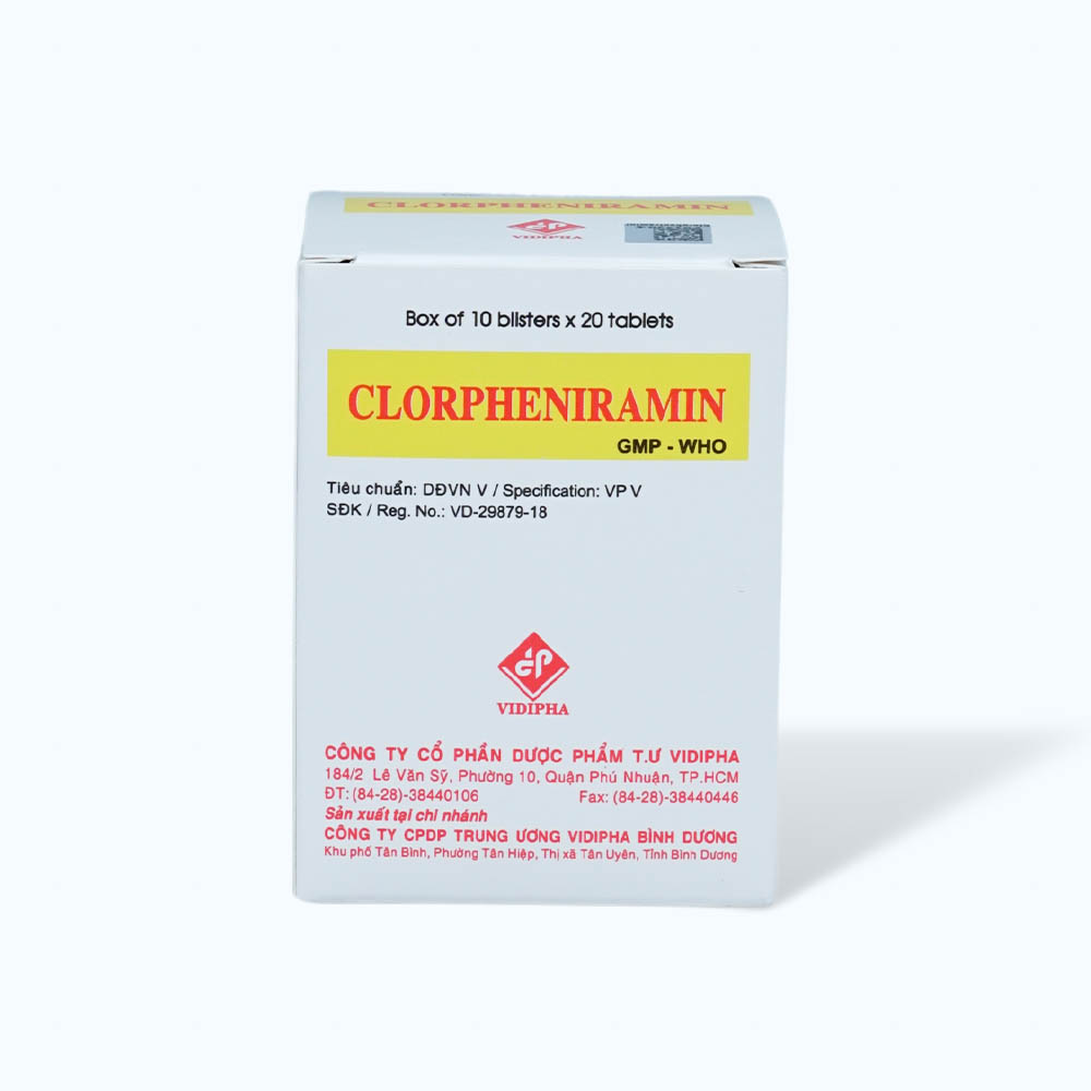 Clorpheniramin(10vi x 20vien)-Vidipha