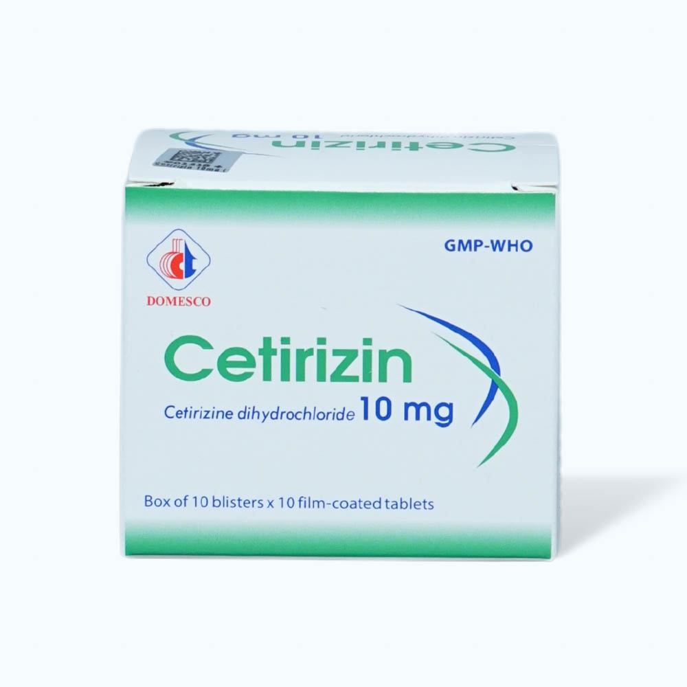 Cetirizin 10mg (10 Vi x 10 vien)Domesco