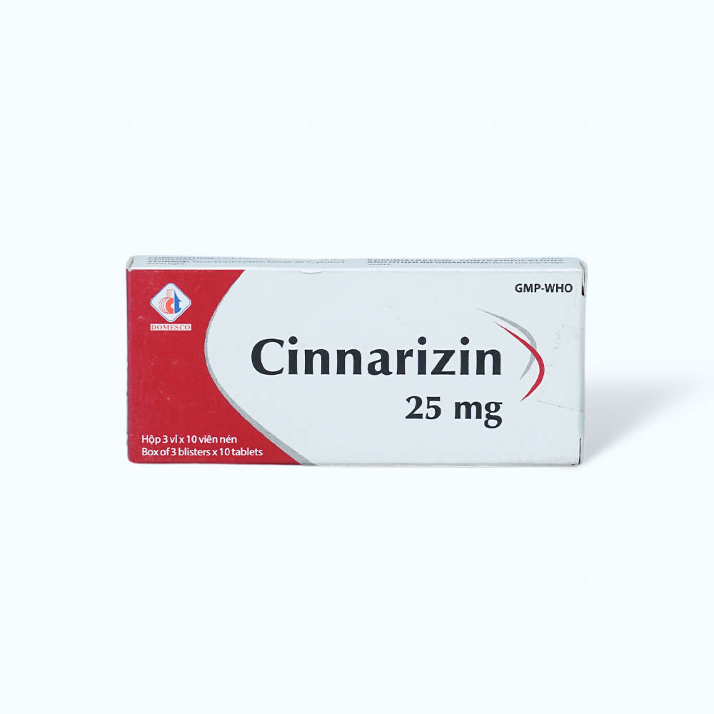 Cinnarizin 25mg (3 Vi x 10 vien) Domesco