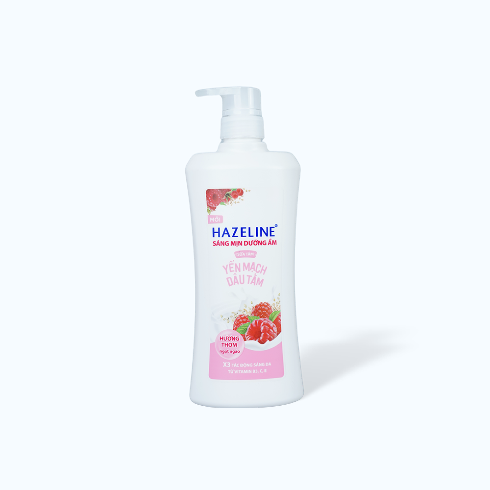 Sữa tắm dưỡng ẩm sáng da Hazeline yến mạch dâu tằm (Chai 670g)