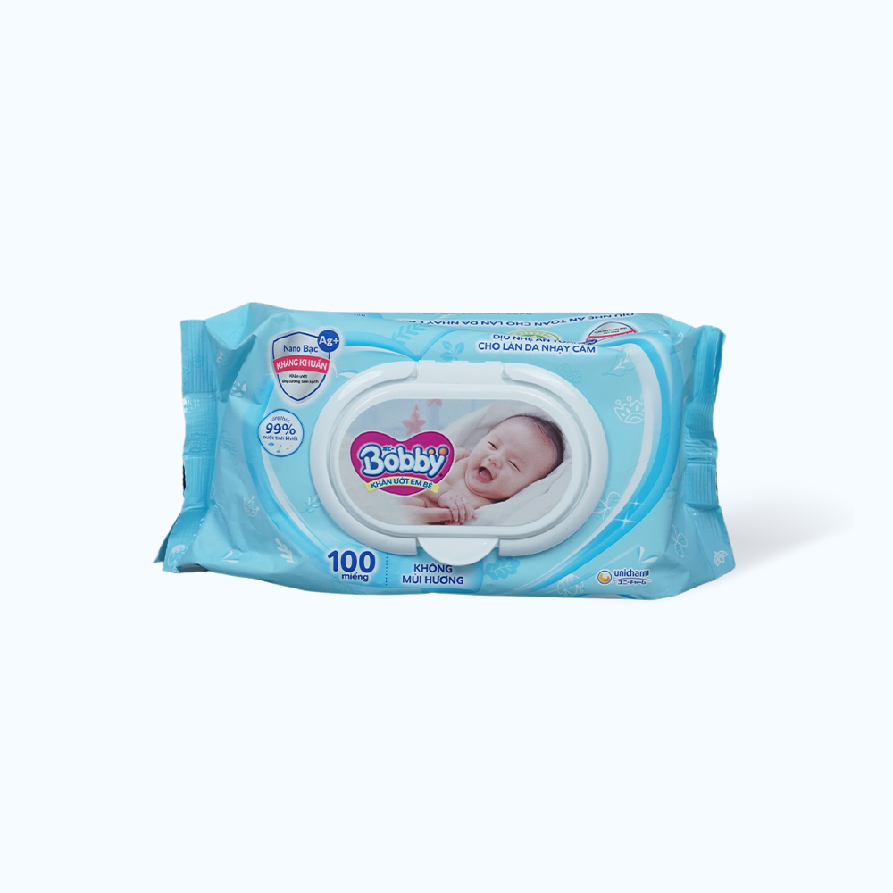 Bobby Care Khan Giay Uot Khong Huong 100Mieng/Goi
