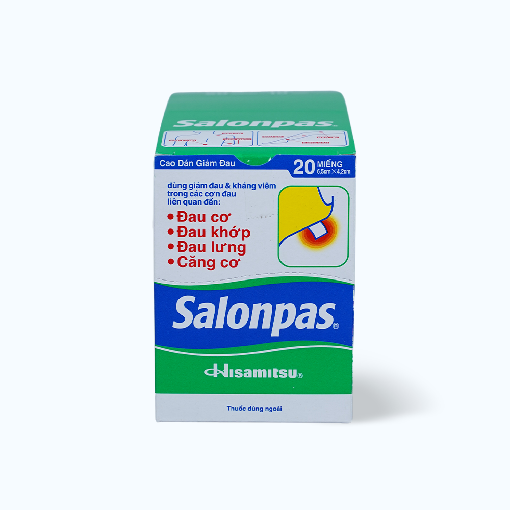 Cao dan Salonpas (10 H.nho x 20 mieng)6.5cm x 4.2 cm