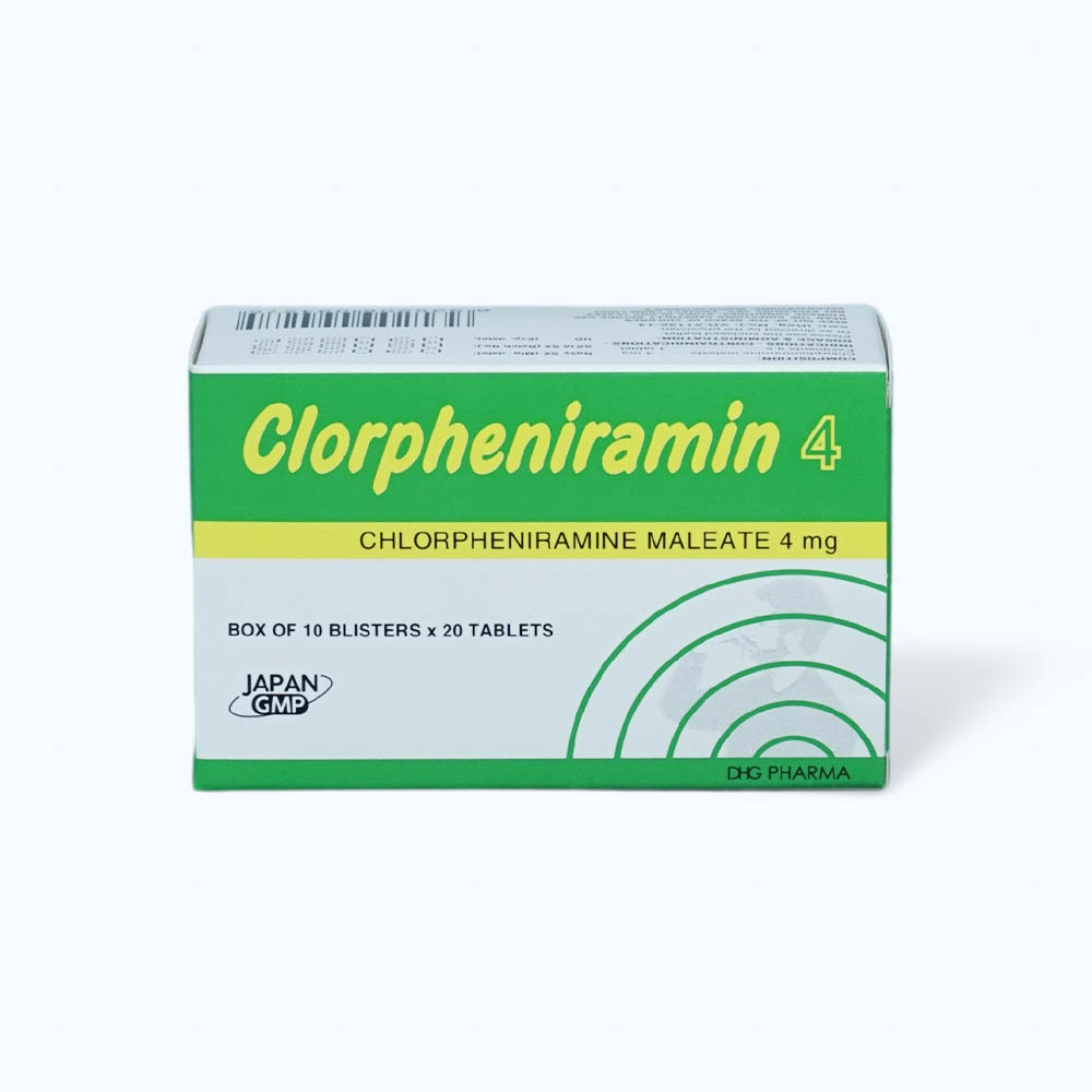 Clorpheniramin 4mg (10 Vi X 20 Vien)DHG