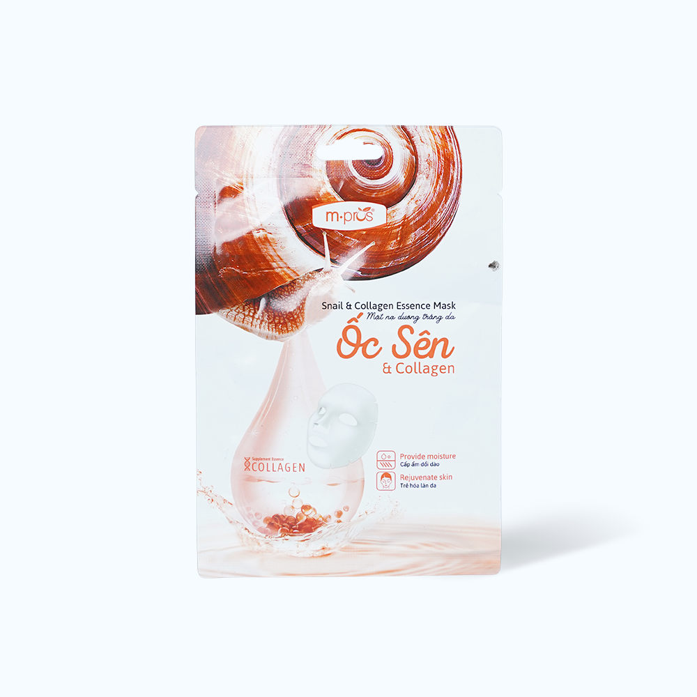 M.pros Mat Na Ho Tro Duong Sang Da Oc Sen & Collagen 35g/Goi