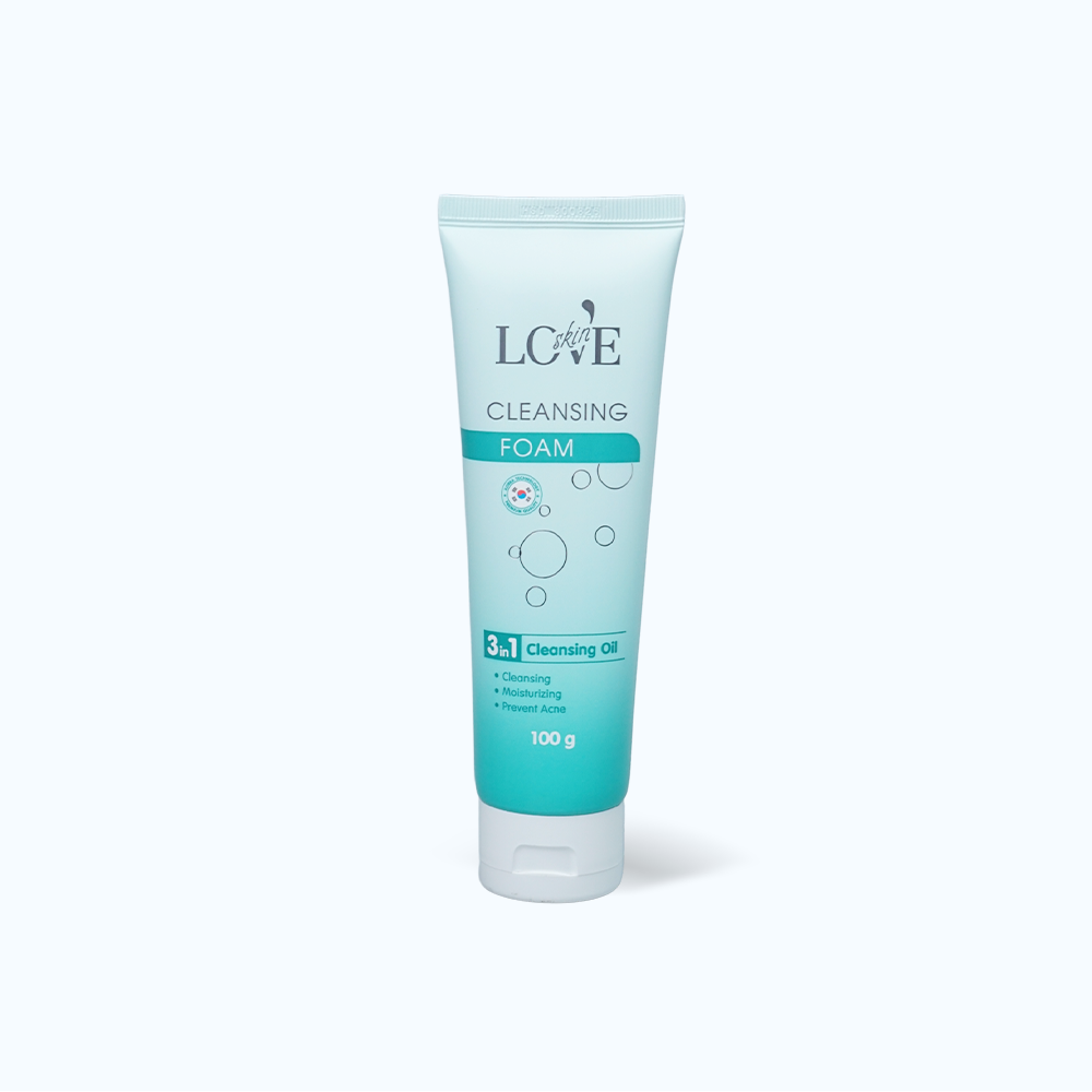 Sửa rửa mặt da dầu Love Skin Cleansing Foam Cleansing Oil (Tuýp 100ml)
