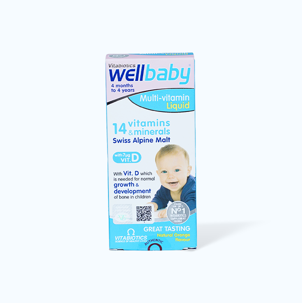 VITABIOTICS Wellbaby B.Sung Multivitamin & Khoang Chat Cho Tre Tu 4M (150ml)