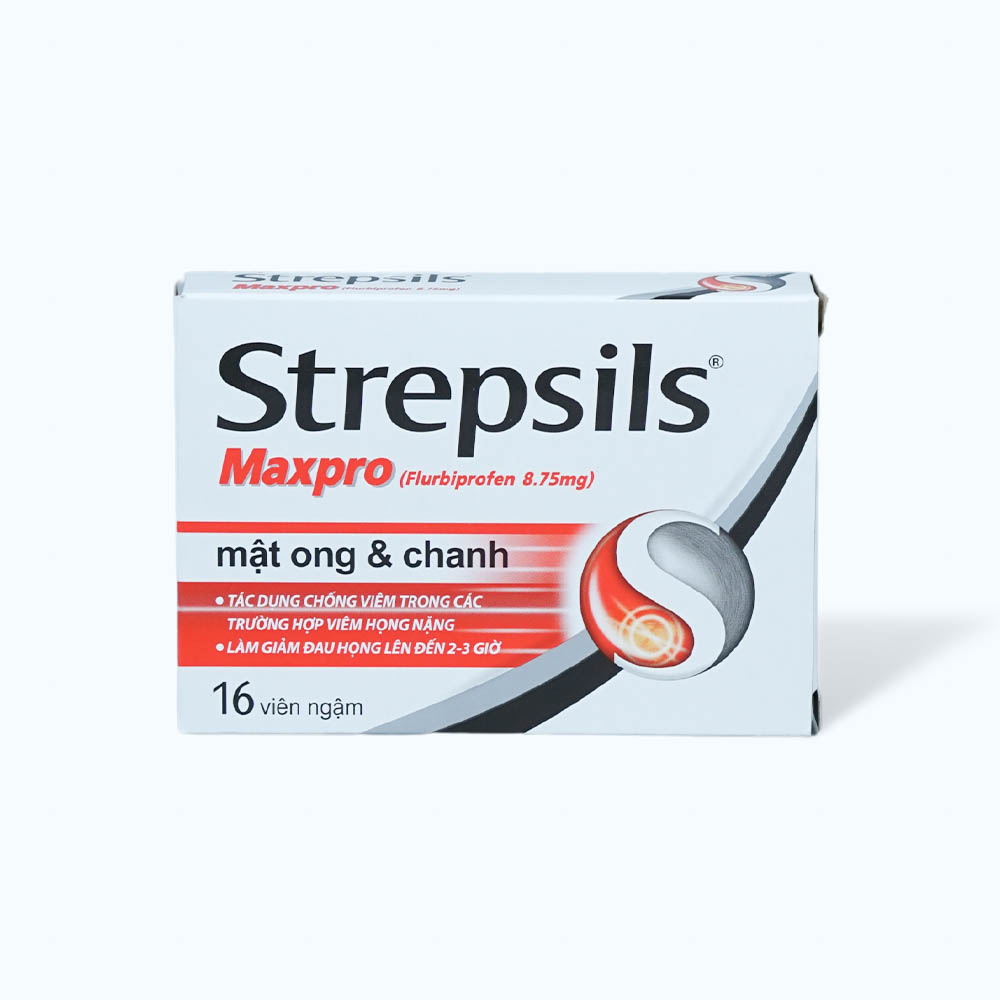 Strepsils Maxpro mat ong & chanh (16 vien)