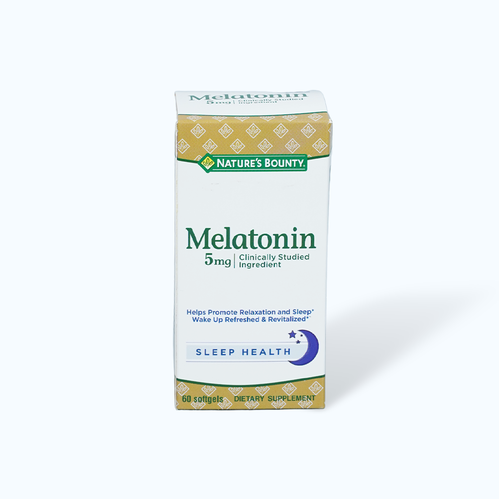Natures Bounty  Melatonin 5Mg Ho Tro Than Kinh (Hop 60Vien)