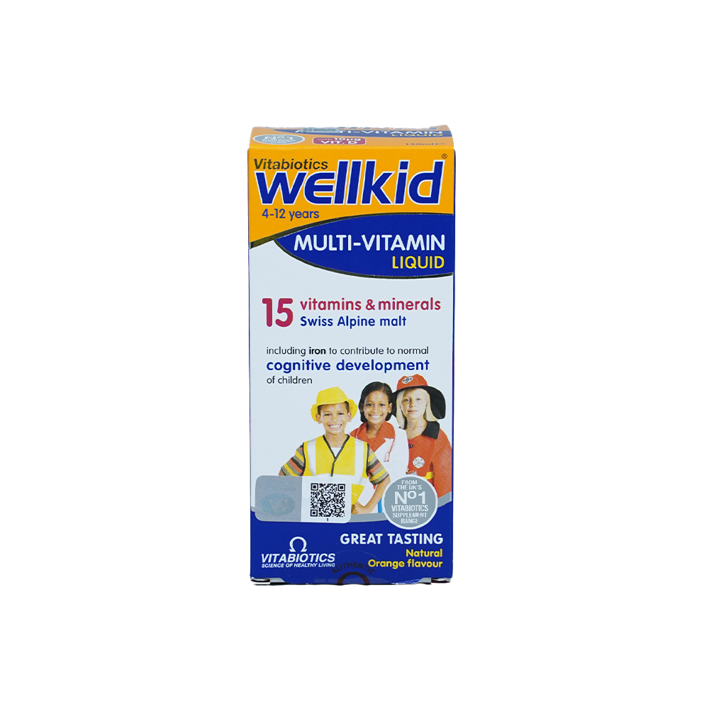 VITABIOTICS Wellkid B.Sung Multivitamin & Khoang Chat Cho Tre Tu 4Y (150ml)