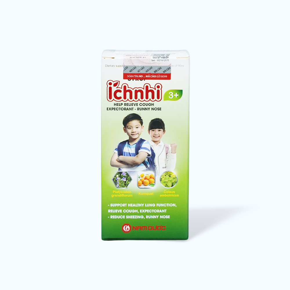 NAM DUOC Ich Nhi Siro Ho Cam Cho Tre Tu 3Y (Chai 90ml)