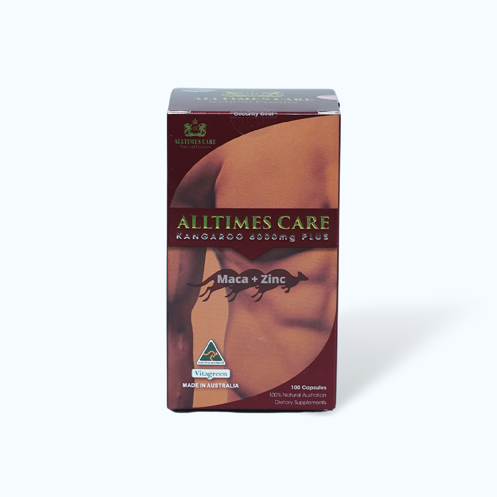 Alltimes Care Kangaroo Plus  6.000Mg  Tang Cuong Sinh Ly Nam (Hop 100 Vien)
