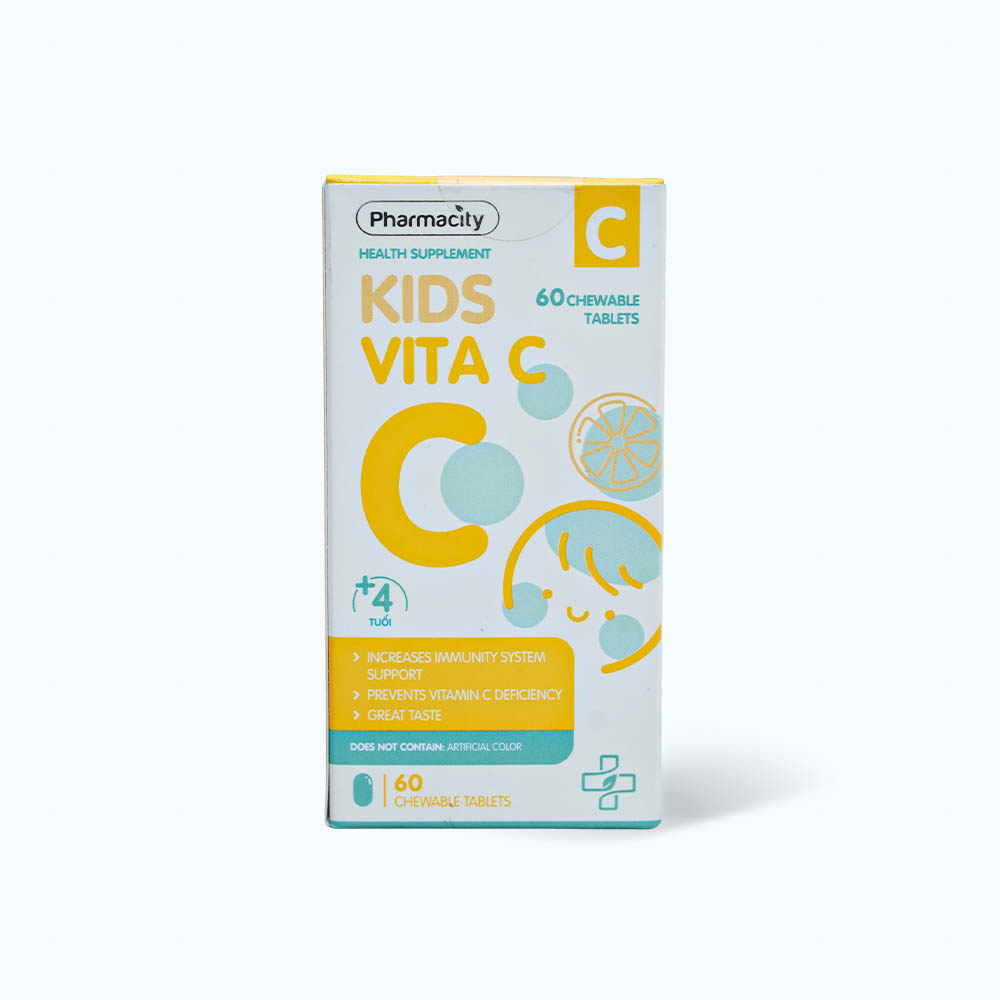 Kẹo dẻo Pharmacity Kids Vita C hỗ trợ bổ sung vitamin C (Hộp 60 viên)