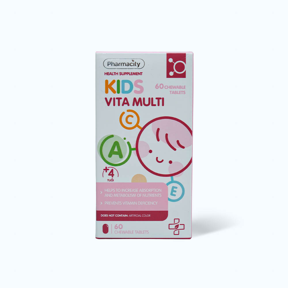 Kẹo dẻo Pharmacity Kids Vita Multi hỗ trợ bổ sung vitamin và khoáng chất  (Hộp 60 viên)
