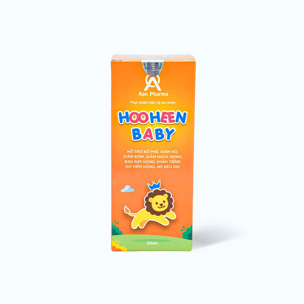 Siro Hooheen Baby hỗ trợ bổ phế, giảm ho và đau rát họng (Chai 125ml)