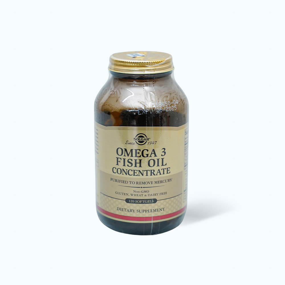 Solgar Omega 3 Fish Oil Concentrate  (Chai 120 Viên)