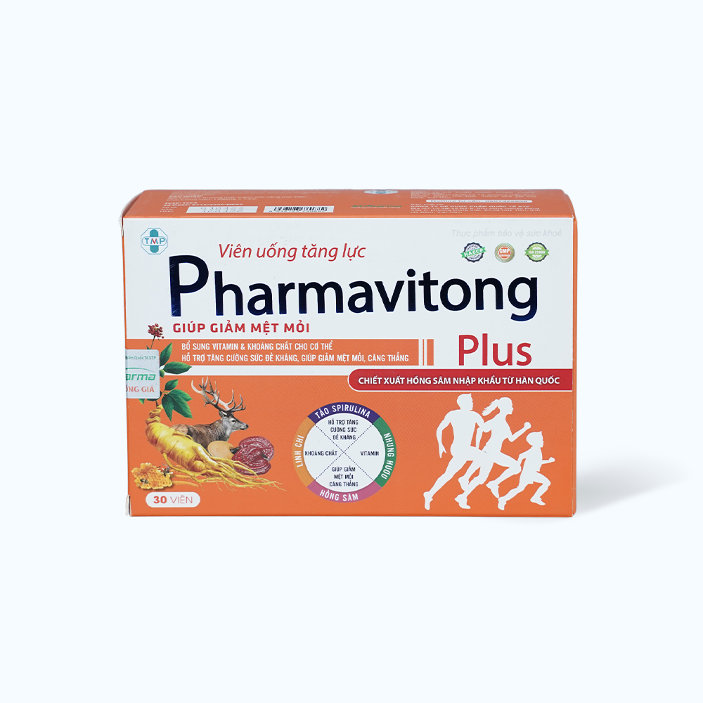 TMP Pharmavitong Vien Uong Tang Luc Plus (Hop 30v)