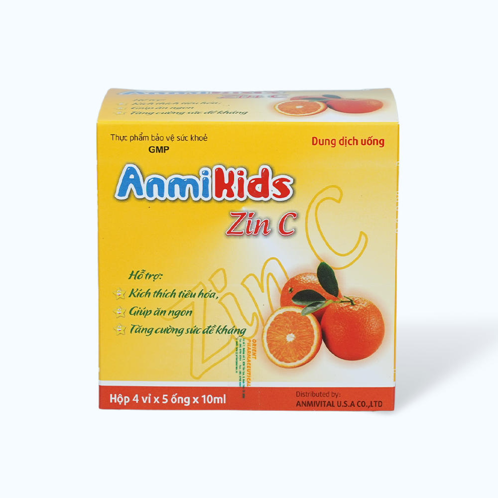 DUOC NAM Anmikids Zin C Kich Thich T.Hoa, Tang DK (Hop 4 Vi x 5 Ong x 10ml)