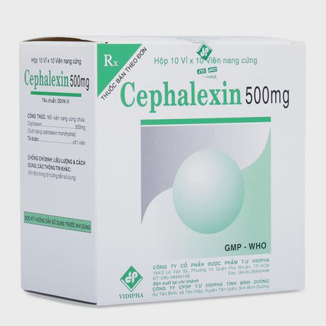 Cephalexin 500mg Vidipha (10vi x 10vien)