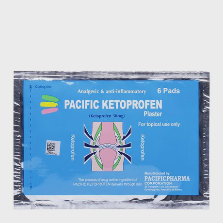 Cao dán điều trị viêm khớp, viêm gân, đau cơ Pacific Ketoprofen (6 miếng/gói)