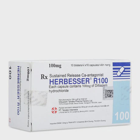 Herbesser R100 100mg (10 vỉ x 10 viên/hộp)