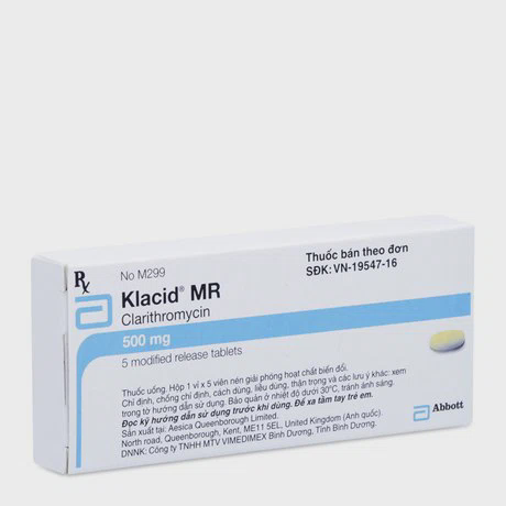 Klacid MR Tab 500mg(1vix5vien)