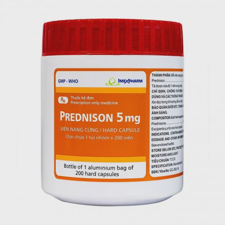 Prednison 5mg VNA (Chai 200vien) - Imexpharm