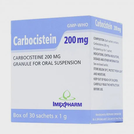 Carbocistein 200mg (Hộp 30 gói)