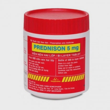 Prednison 5mg VNE 2 LOP (Chai 500vien) - Imexpharm
