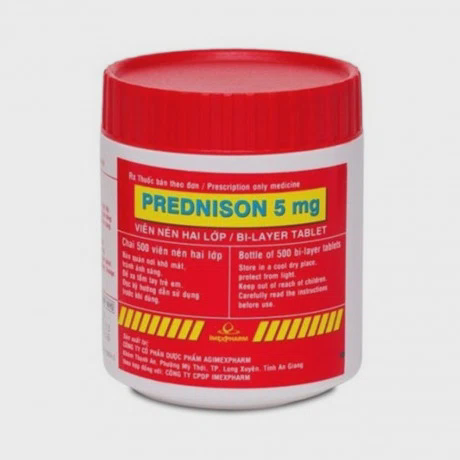 Prednison 5mg VNE XANH (Chai 500vien) - Imexpharm