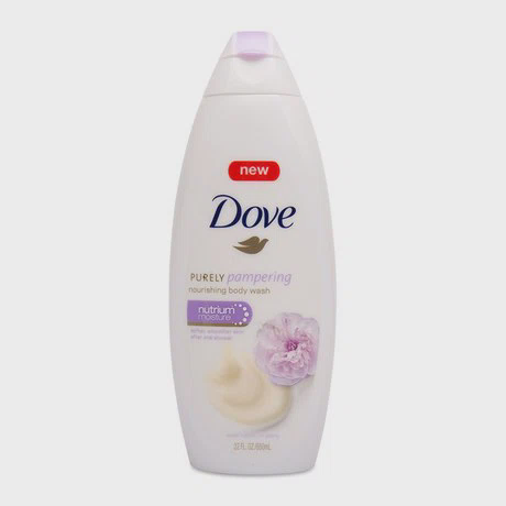 Sữa tắm dưỡng ẩm tinh chất hạt dẻ và hoa mộc lan Dove Purely Pampering (650ml)