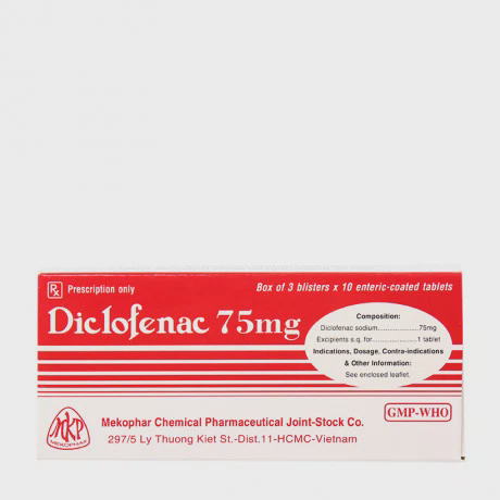 Diclofenac 75mg Mekophar (3vi x 10vien)