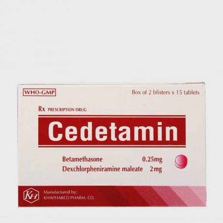 Cedetamin 2mg (2 Vi x 15 Vien)