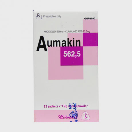 Aumakin 562.5 (Hộp 12 gói x 3.2g)