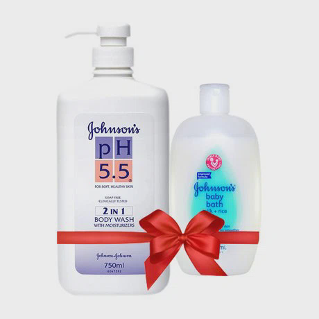 Sữa tắm dưỡng ẩm Johnson PH 5.5 2in1 (750ml) + Tặng kèm Sữa tắm chứa sữa và gạo Johnson's Baby Bath Milk + Rice (100ml)
