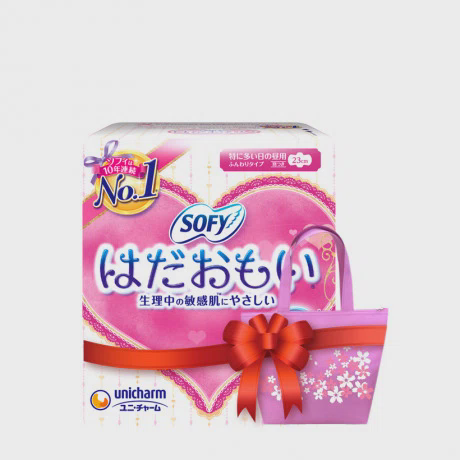 Băng vệ sinh siêu êm thoáng có cánh Sofy Skin Comfort Ultra Thin 23cm (8 miếng/gói) + Tặng kèm túi vải