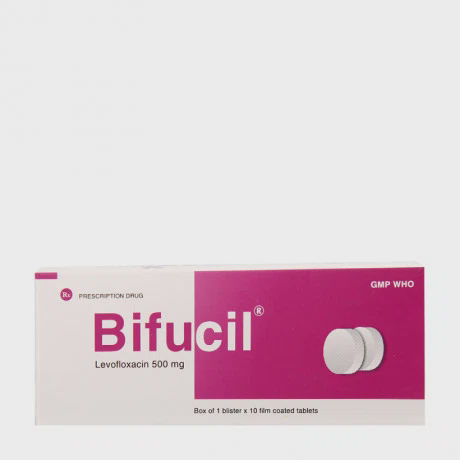 Viên nén Bifucil 500mg điều trị viêm xoang, viêm phế quản, viêm phổi (1 vỉ x 10 viên)
