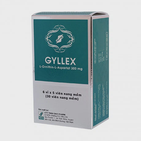Viên nang mềm Gyllex 300mg điều trị tăng amoniac máu và bệnh não gan (6 vỉ x 5 viên)