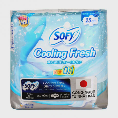 Băng vệ sinh mát lạnh Sofy Cooling Fresh 0.1 25cm (8 miếng/gói)