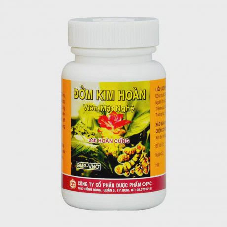 Viên hoàn cứng Đởm kim hoàn viên mật nghệ trị các chứng đau gan, mật kém, đau dạ dày (chai 240 viên)