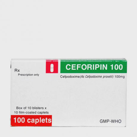 Ceforipin 100mg (Hộp 10 vỉ x 10 viên)