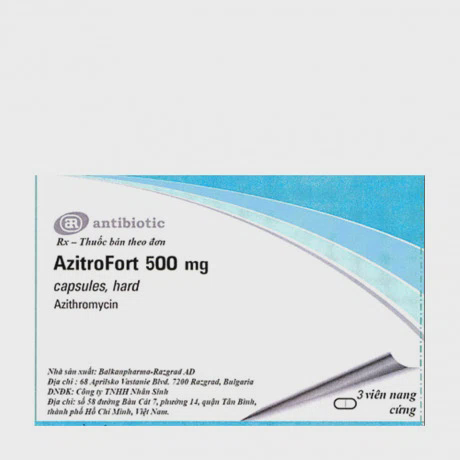 AzitroFort 500mg (1 vỉ x 3 viên/hộp)